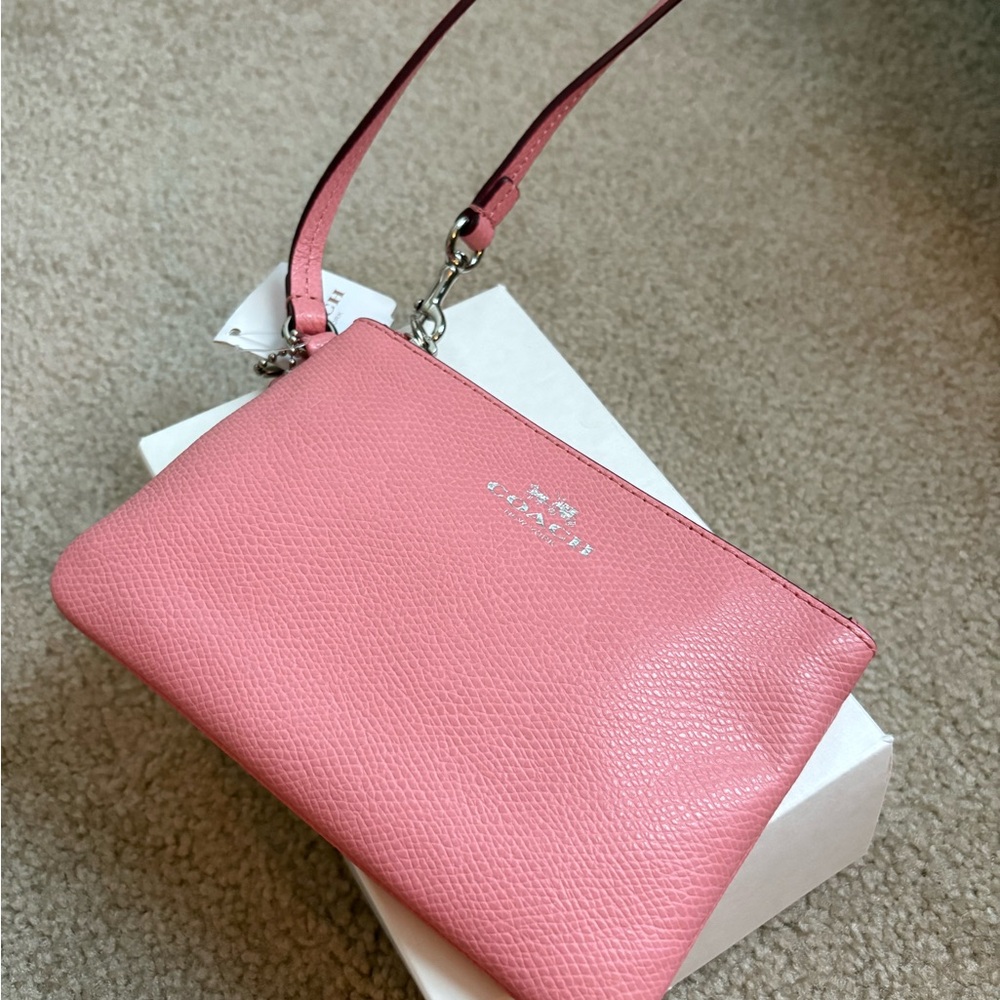 Coach Rose Leather Wristlet - Picture 3 of 3